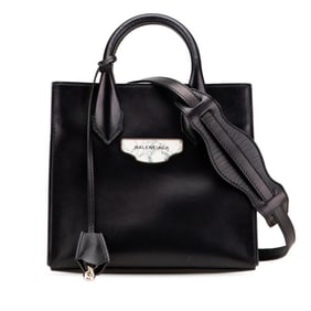 Balenciaga Mini All Afternoon Handbag/Shoulder Bag, 2-Way, 371592, Black Leather, Women's