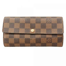 Louis Vuitton Damier Portefeuille Sarah Long Wallet N61734 Ebene Women's