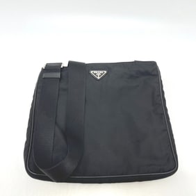 PRADA VA0251 Triangle Plate Flat Bag Shoulder Nylon Women's NERO Black