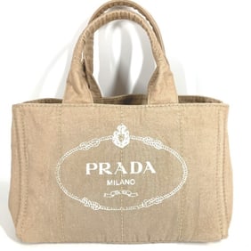 PRADA B1877B Canapa Tote Bag, Shoulder Handbag, Canvas, Unisex, Beige