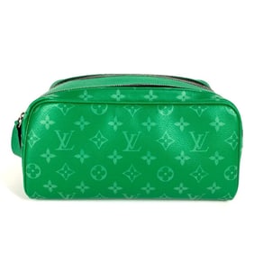LOUIS VUITTON M31013 Taiga Rama Dopp Kit Clutch Bag with Handle, Pouch, Second Bag, Leather/Monogram