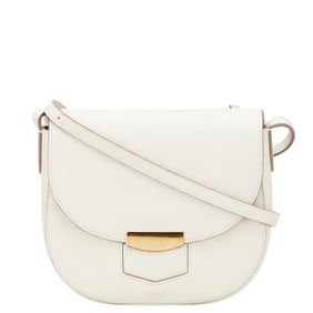 Celine Trotter Crossbody Shoulder Bag in White Leather for Women