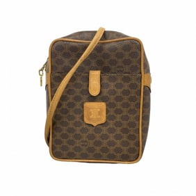 Celine Shoulder Bag Macadam Brown Women's