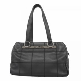 Chanel Chocobar Handbag in Caviar Skin, Black, Women's