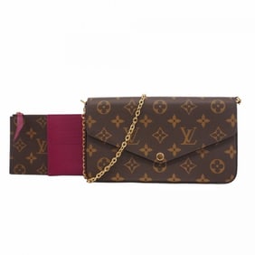 Louis Vuitton Monogram Pochette Felicie Shoulder Wallet M81896 Fuchsia Women's