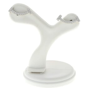 Tiffany & Co. T Smile Mini Diamond Earrings 60150739 in 18KWG Au750 White Gold J-159068