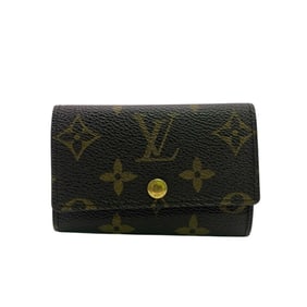LOUIS VUITTON M62630 Multicle 6 Tri-fold 6-ring Snap Button Monogram Key Case Brown Unisex