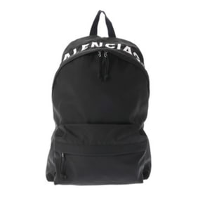 BALENCIAGA Backpack, Black, 525162, Unisex Nylon Backpack/Daypack