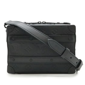 LOUIS VUITTON Taurillon Monogram Handle Soft Trunk Pochette Shoulder Bag Handbag Noir Black M59163
