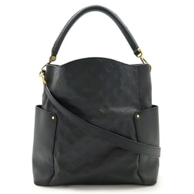 LOUIS VUITTON Monogram Empreinte Bagatelle Shoulder Bag Noir M50072