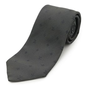 LOUIS VUITTON Monogram Jacquard Tie, 100% Silk, Gray