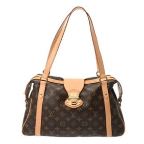 LOUIS VUITTON Monogram Strazer PM Brown M51186 Women's Canvas Shoulder Bag