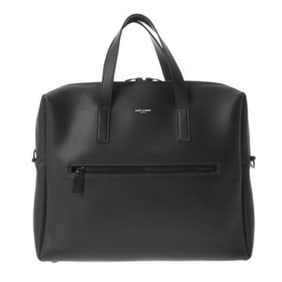 SAINT LAURENT Saint Laurent briefcase, black leather, men's business bag
