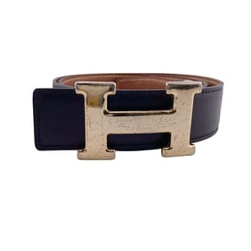 HERMES Constance H Belt 1995 Black Men's