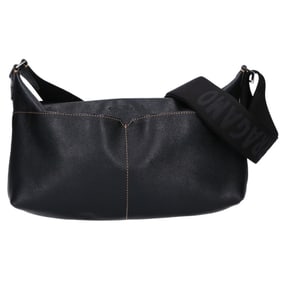 Salvatore Ferragamo GO-249056 Leather Shoulder Bag, Black, Women's