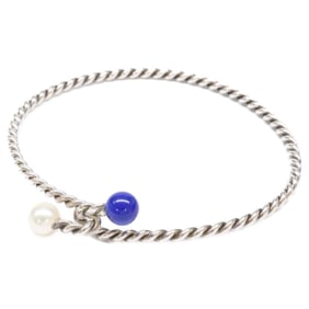 TIFFANY & Co. Tiffany 925 Lapis Lazuli and Pearl Twist Bangle in Silver for Women