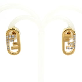 Fendi Orlocke Metal Gold Earrings for Women h31644k