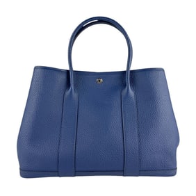 Hermes Hermès Garden PM 36 Country Blue Sapphire Handbag for Women z7343