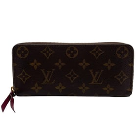 LOUIS VUITTON M60742 Portefeuille Clemence Round Monogram Long Wallet Brown Women's