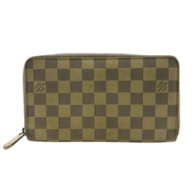 LOUIS VUITTON Zippy Organizer Wallet N60012 Azur Damier Long Beige Unisex