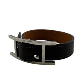 HERMES Double Tour B'api Bracelet/Ankle Bangle Brown Unisex