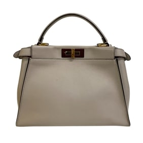 FENDI 8BN290 Peekaboo Medium Shoulder Bag, Women's, Gray