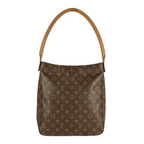 Louis Vuitton Monogram Looping GM Shoulder Bag in Canvas, Brown and Gold, Women's, z7449
