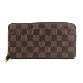 Louis Vuitton Damier Zippy Wallet, Brown and Gold, Women's, e61016g