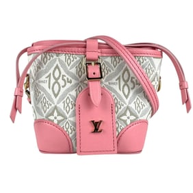 Louis Vuitton Noe Perse Shoulder Bag, SINCE1854, Canvas and Leather, Pink White, Women's, Z7312