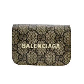 GUCCI Hacker Project 681705 Gucci*Balenciaga Bifold Wallet Beige