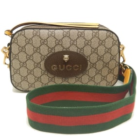 GUCCI Neo Sherry Line 476466 Shoulder Bag in GG Supreme Canvas, Beige, Women's, 253284