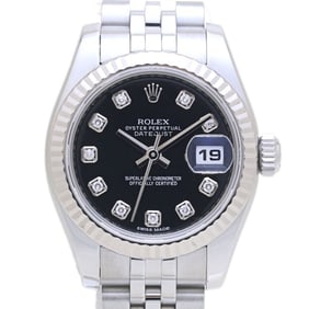 ROLEX Rolex Datejust 10-Piece Diamond Watch 179174G Women's 18K White Gold and Stainless Steel 40126