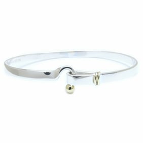 TIFFANY & Co. Tiffany Hook Eye Bangle in 925 Sterling Silver and 18K Yellow Gold, Women's, 294384