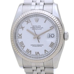 ROLEX Rolex Datejust White Roman numerals 116234 M-number Men's Watch in 18K Gold and Stainless