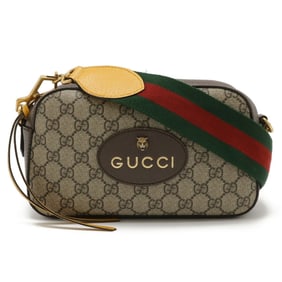 GUCCI GG Small Supreme Neo Bag Shoulder Bag/Clutch in Beige PVC 476466