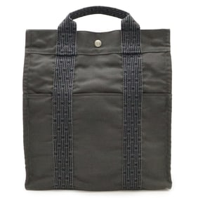 HERMES Air Line Sac Ado MM Backpack Shoulder Bag Canvas Gray