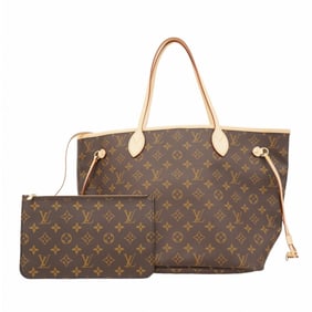 Louis Vuitton Monogram Neverfull MM Tote Bag M46975 Brown Rose Beige Women's