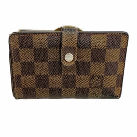 Louis Vuitton Damier Portefeuille Viennois Wallet N61674 Ebene Women's