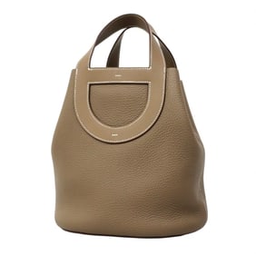 Hermes Hermès In the Loop 23 Handbag, Taurillon Clemence Etoupe, Double Stamped, Women's