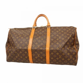 Louis Vuitton Monogram Keepall 55 Boston Bag M41424 Brown Men's and Women's
