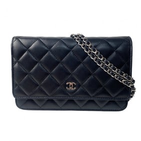CHANEL Women's Matelasse Chain Shoulder Wallet, Random, Crossbody