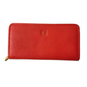 LOEWE Women's Anagram Long Wallet Red
