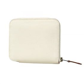 Hermes Hermès Wallet/Coin Case Azap Silk In Compact Evercolor New White Capucines B Stamp Women's