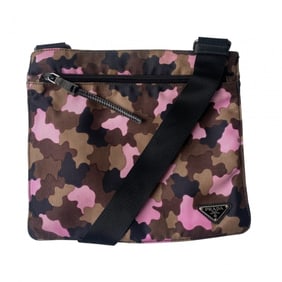 Prada Women's Camouflage Shoulder Bag with Triangle Logo Plate