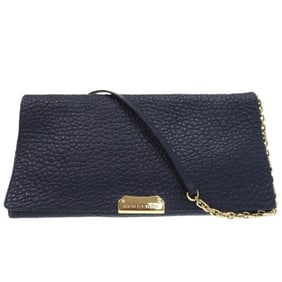 Burberry Chain Shoulder Bag in Navy Blue Calfskin 1696 BURBERRY
