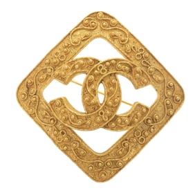 Chanel Coco Mark GP Gold Brooch 0159 CHANEL
