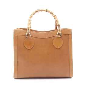 Gucci Bamboo Tote Bag, Leather, Women's, Brown, 002 8260