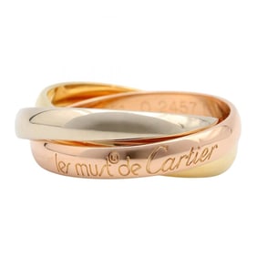 Cartier Trinity Ring, Jewelry, 18K Yellow Gold, White Pink Men's and Women's, Gold Silver