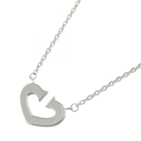 Cartier C Heart Necklace in 18K White Gold (Silver) for Women