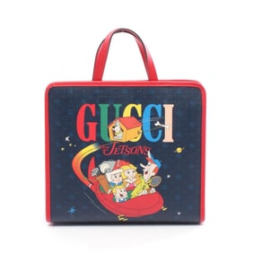 Gucci x The Jetsons Children's Tote Bag, Coated Canvas and Leather, Navy, Red, Multicolor, 605614